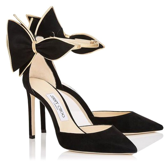 Jimmy Choo Shoes - Jimmy Choo Kelly 100 Black Suede Pointy Toe Pump